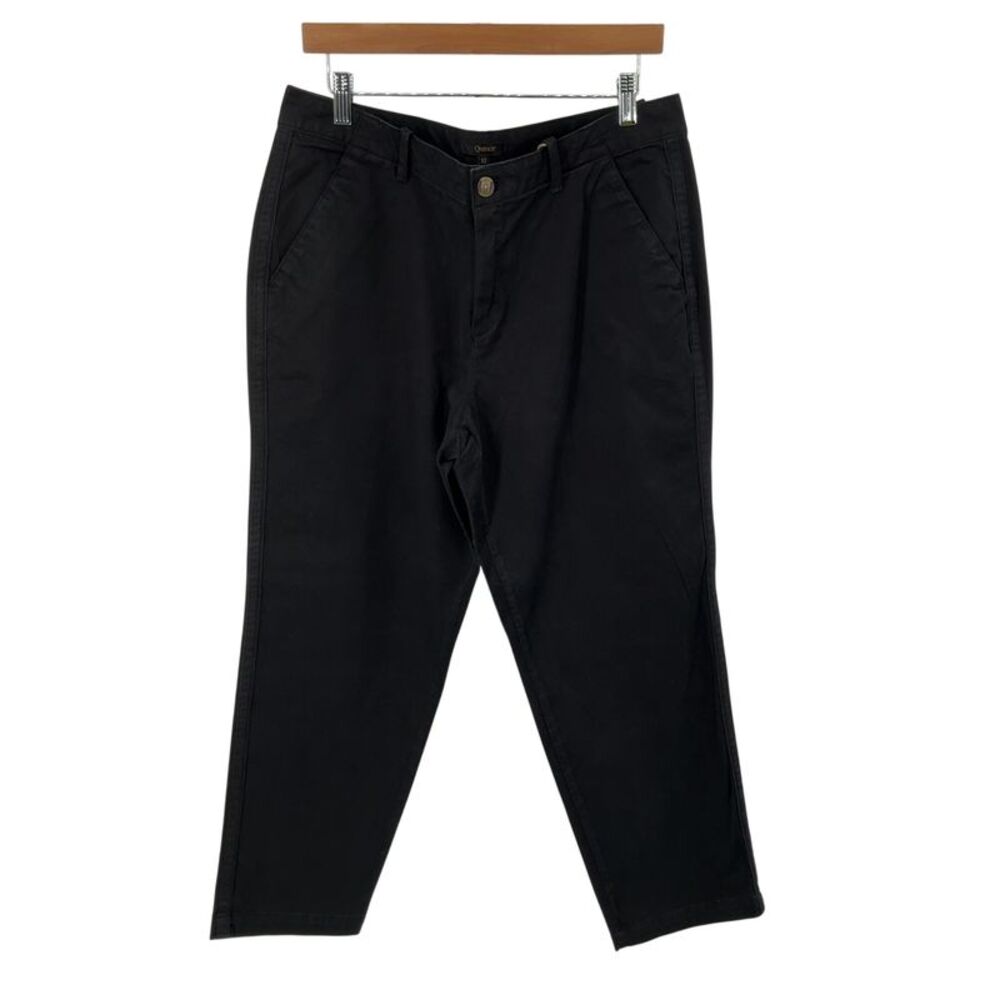 Quince Women Stretch Cotton Twill Girlfriend Chino Pants Black 32